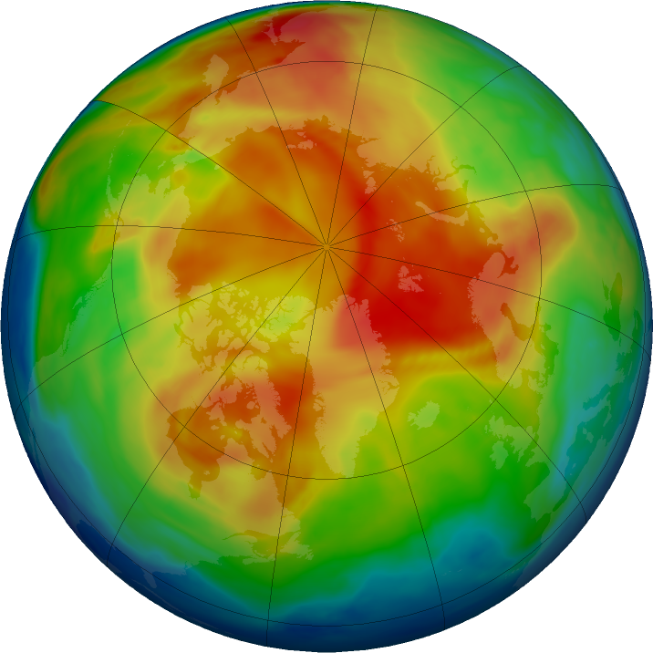 Arctic ozone map for 17 January 2019